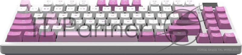 Клавиатура MSI Forge GK600, USB, белый фиолетовый
