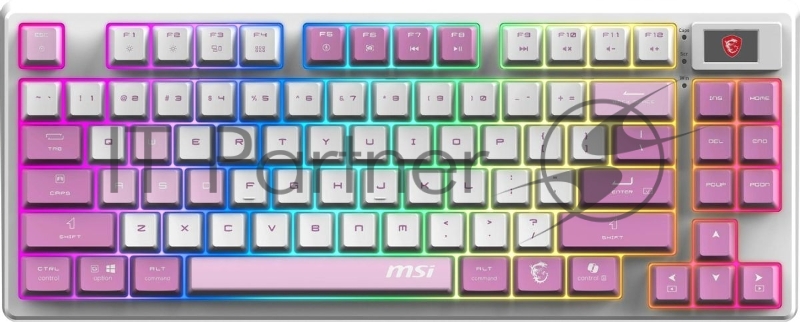 Клавиатура MSI Forge GK600, USB, белый фиолетовый