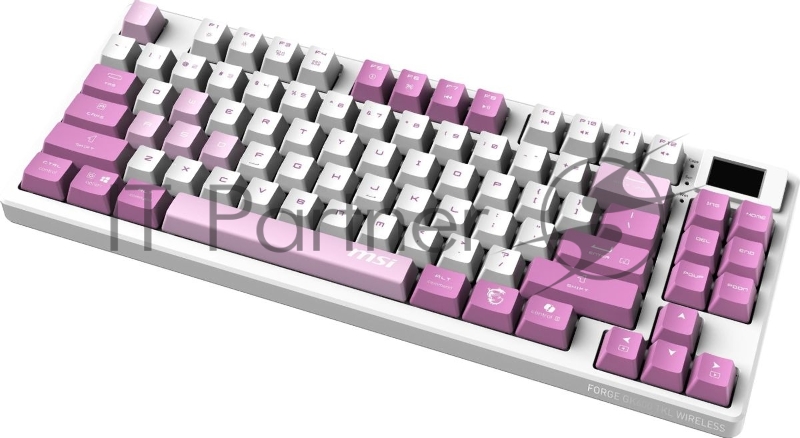 Клавиатура MSI Forge GK600, USB, белый фиолетовый