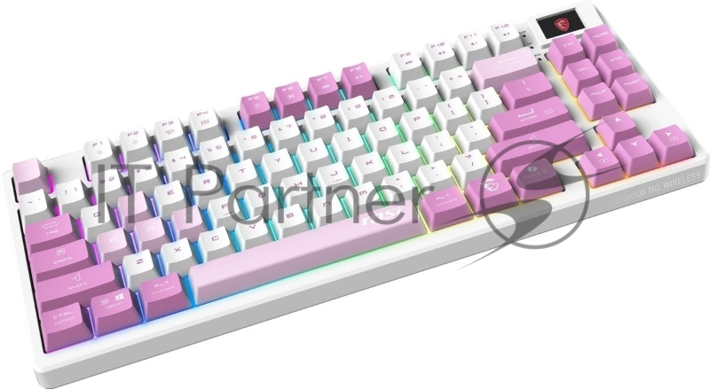 Клавиатура MSI Forge GK600, USB, белый фиолетовый