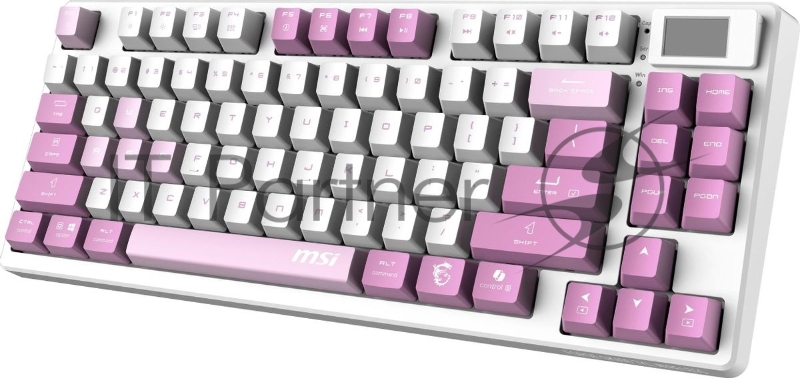 Клавиатура MSI Forge GK600, USB, белый фиолетовый