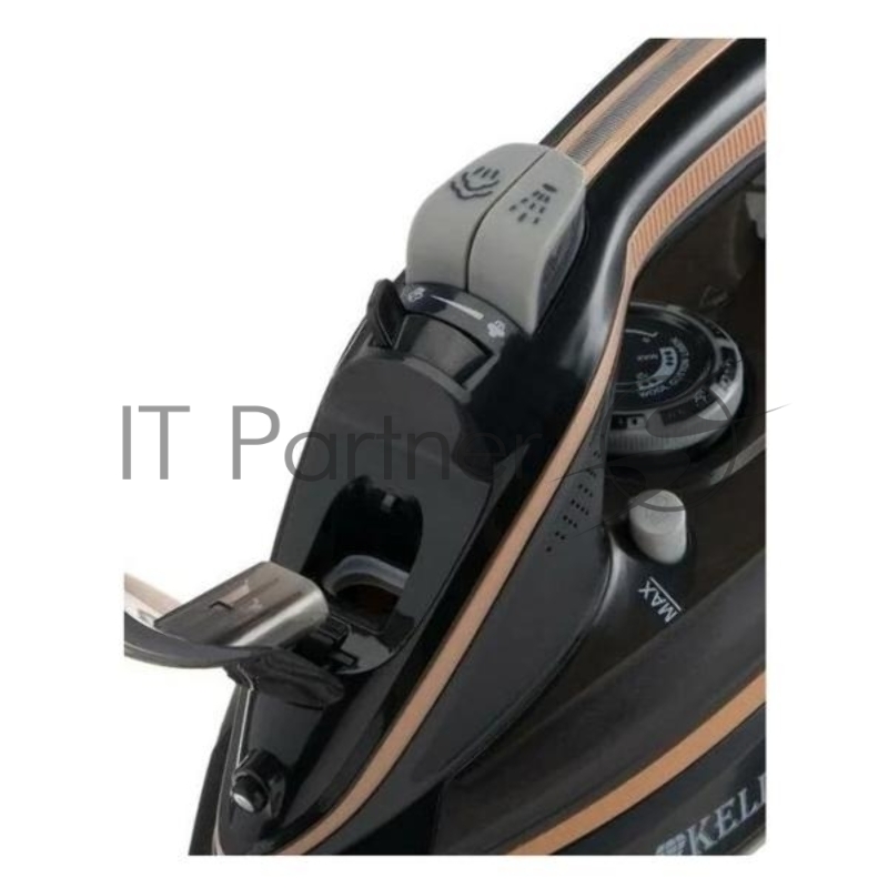 Утюг KELLI KL-1645 черный/коричневый