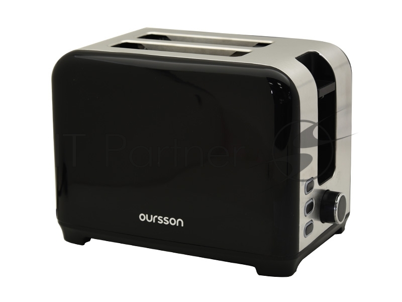 Тостер OURSSON TS2120/BL чёрный, 930 Вт