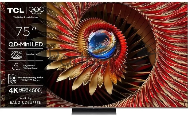 Телевизор QLED TCL 75 75C8K черный 4K Ultra HD 120Hz DVB-T DVB-T2 DVB-C DVB-S DVB-S2 USB WiFi Smart TV
