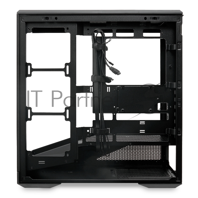 Корпус без блока питания HSPD F711-TGBK, Panoramic Full Tower, Black, TG, 0.7 SPCC, no fans ATX, mATX, mITX 190/420/280mm 2x2.5, 2x3.5, 7xPCI 1xUSB-A 3.0, 1xUSB-C 445x235x475mm
