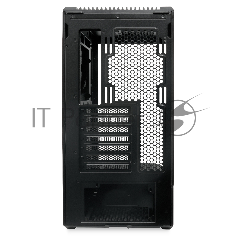 Корпус без блока питания HSPD F711-TGBK, Panoramic Full Tower, Black, TG, 0.7 SPCC, no fans ATX, mATX, mITX 190/420/280mm 2x2.5, 2x3.5, 7xPCI 1xUSB-A 3.0, 1xUSB-C 445x235x475mm