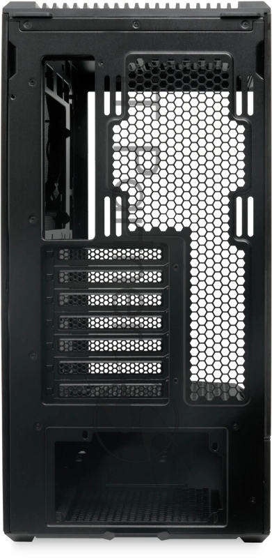 Корпус без блока питания HSPD F711-TGBK, Panoramic Full Tower, Black, TG, 0.7 SPCC, no fans ATX, mATX, mITX 190/420/280mm 2x2.5, 2x3.5, 7xPCI 1xUSB-A 3.0, 1xUSB-C 445x235x475mm