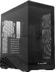 Корпус без блока питания HSPD F711-TGBK, Panoramic Full Tower, Black, TG, 0.7 SPCC, no fans ATX, mATX, mITX 190/420/280mm 2x2.5, 2x3.5, 7xPCI 1xUSB-A 3.0, 1xUSB-C 445x235x475mm