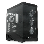 Корпус без блока питания HSPD F711-TGBK-ARGB, Panoramic Full Tower, Black, TG, 0.7 SPCC, 4x120mm ARGB ATX, mATX, mITX 190/420/280mm 2x2.5, 2x3.5, 7xPCI 1xUSB-A 3.0, 1xUSB-C 445x235x475mm