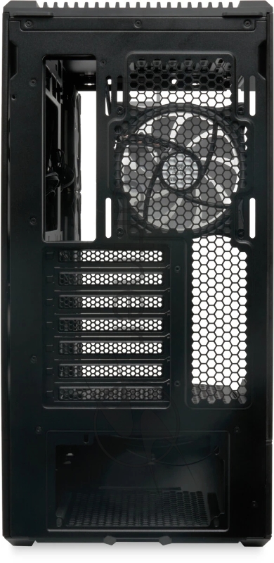 Корпус без блока питания HSPD F711-TGBK-ARGB, Panoramic Full Tower, Black, TG, 0.7 SPCC, 4x120mm ARGB ATX, mATX, mITX 190/420/280mm 2x2.5, 2x3.5, 7xPCI 1xUSB-A 3.0, 1xUSB-C 445x235x475mm