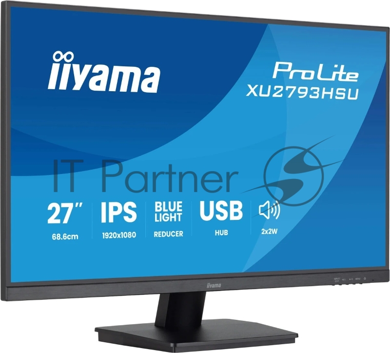 Монитор Iiyama 27 ProLite XU2793HSU-B7 черный IPS LED 1ms 16:9 HDMI M/M матовая 250cd 178гр/178гр 1920x1080 100Hz DP FHD USB 3.8кг