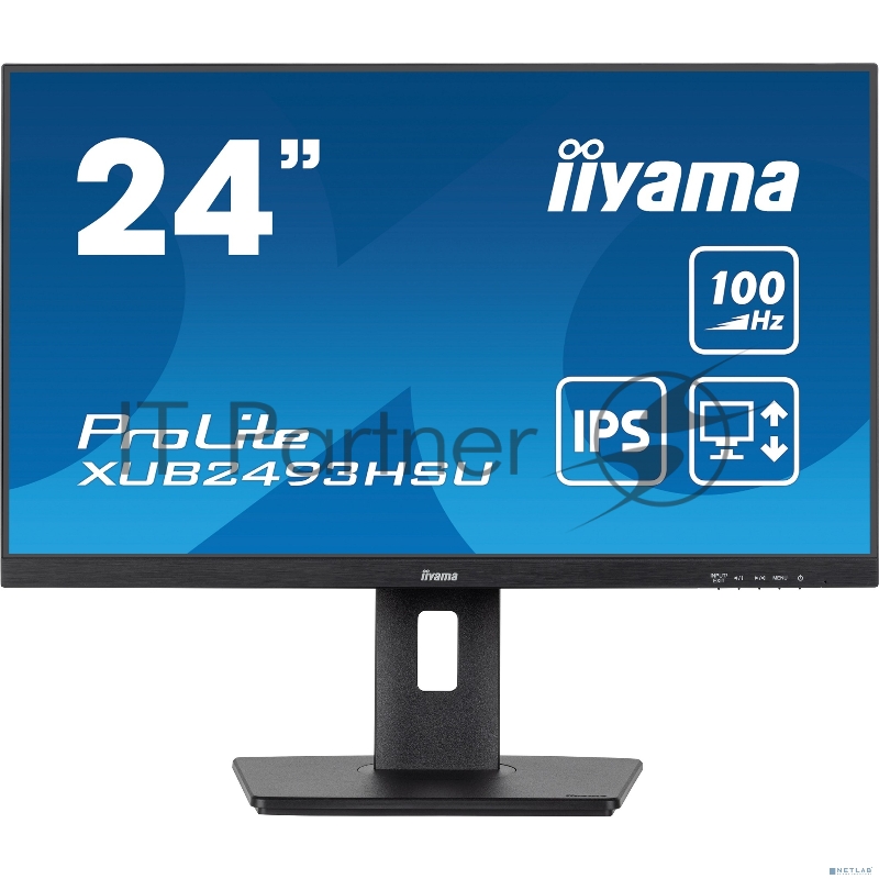 Монитор Iiyama 23.8 ProLite XUB2493HSU-B7 черный IPS LED 1ms 16:9 HDMI M/M матовая HAS Piv 1300:1 300cd 178гр/178гр 1920x1080 100Hz DP FHD USB 4.6кг