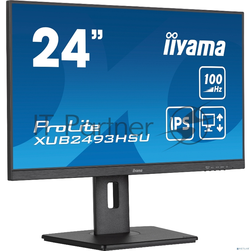 Монитор Iiyama 23.8 ProLite XUB2493HSU-B7 черный IPS LED 1ms 16:9 HDMI M/M матовая HAS Piv 1300:1 300cd 178гр/178гр 1920x1080 100Hz DP FHD USB 4.6кг