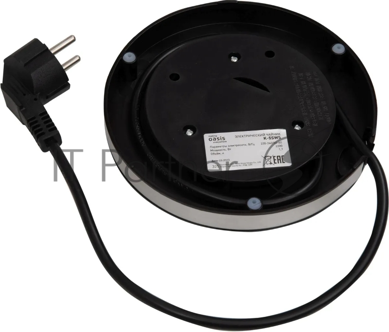 Чайник электрический OASIS K-5SWS стальной+черный 1,7л 2200Вт