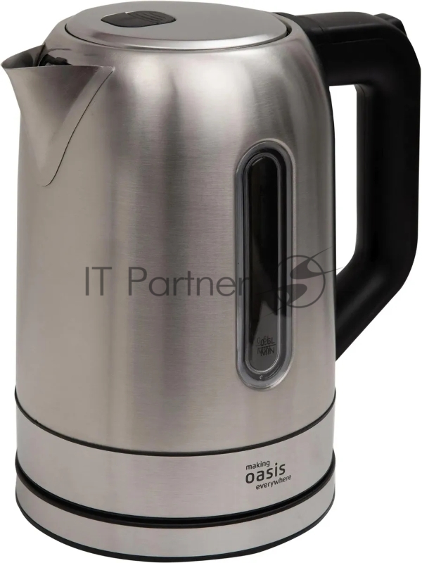 Чайник электрический OASIS K-5SWS стальной+черный 1,7л 2200Вт