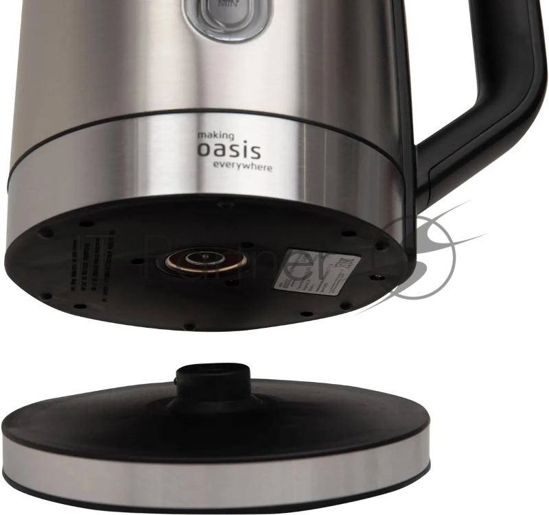 Чайник электрический OASIS K-5SWS стальной+черный 1,7л 2200Вт