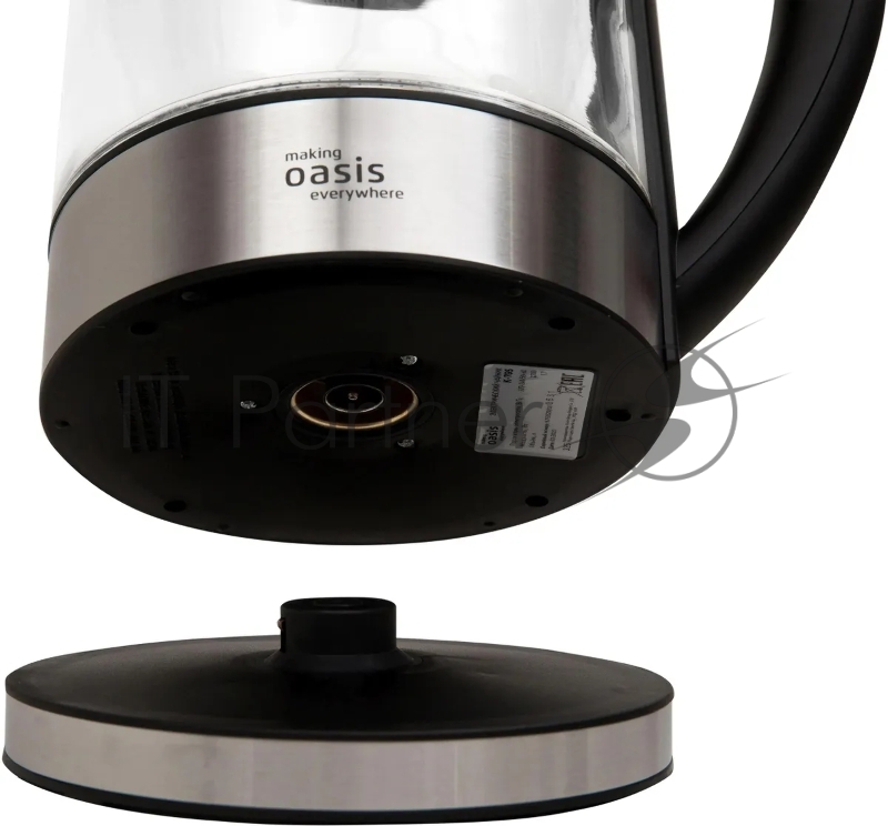 Чайник электрический OASIS K-7GS стальной+черный 1,7л. 2200Вт