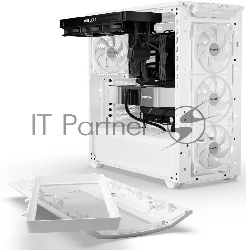 Корпус ПК без блока питания Case be quiet! SHADOW BASE 800 FX, Full-Tower, TG, 4x140mm ARGB, 2xUSB-A 3.2, 1xUSB 3.2 Type-C, E-ATX, ATX, mATX, mITX White