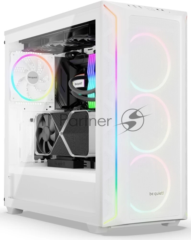 Корпус ПК без блока питания Case be quiet! SHADOW BASE 800 FX, Full-Tower, TG, 4x140mm ARGB, 2xUSB-A 3.2, 1xUSB 3.2 Type-C, E-ATX, ATX, mATX, mITX White