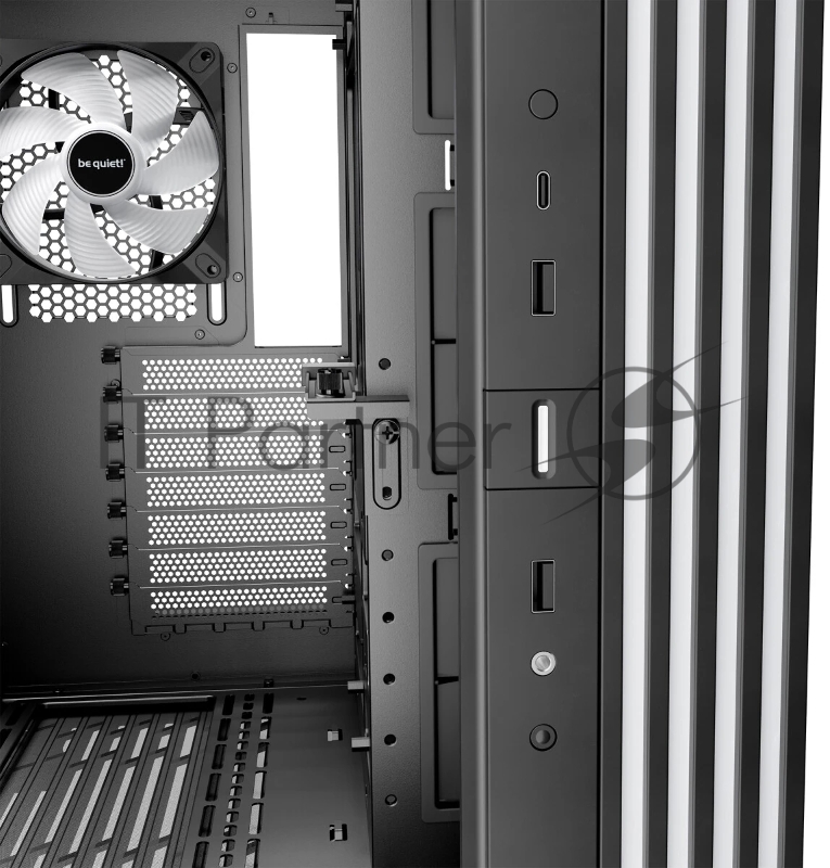 Корпус ПК без блока питания Case be quiet! LIGHT BASE 600 LX, Midi-Tower, TG, 4x120mm ARGB, 2xUSB-A 3.2, 1xUSB 3.2 Type-C, ATX, mATX, mITX Black