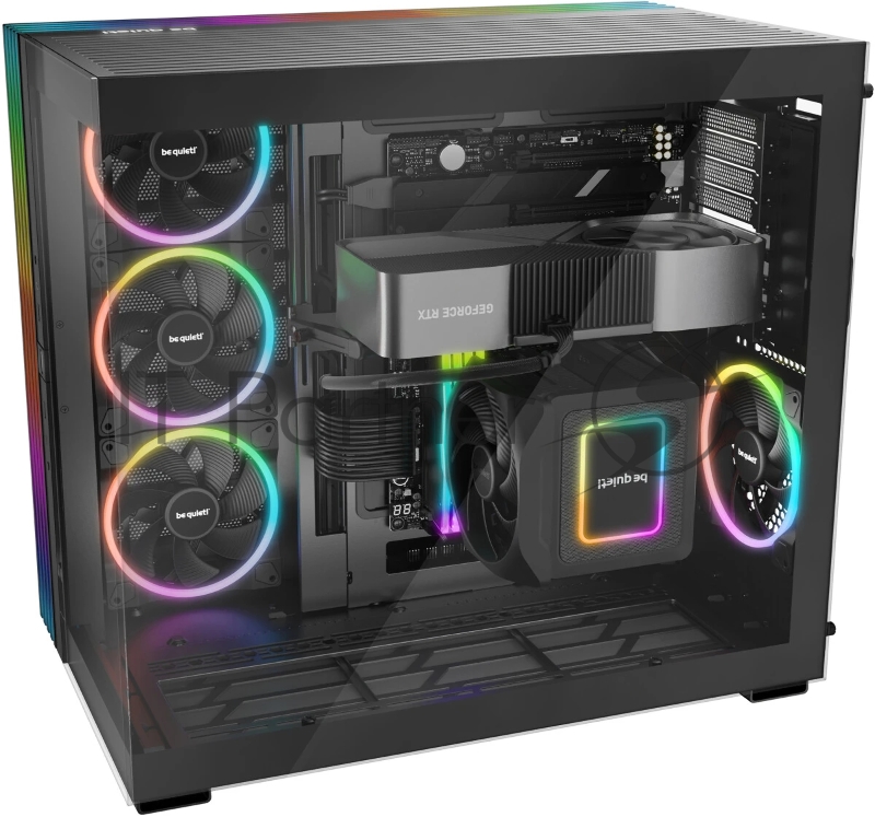 Корпус ПК без блока питания Case be quiet! LIGHT BASE 900 FX, Full-Tower, TG, 4x140mm ARGB, 2xUSB-A 3.2, 1xUSB 3.2 Type-C, XL-ATX, E-ATX, ATX, mATX, mITX Black