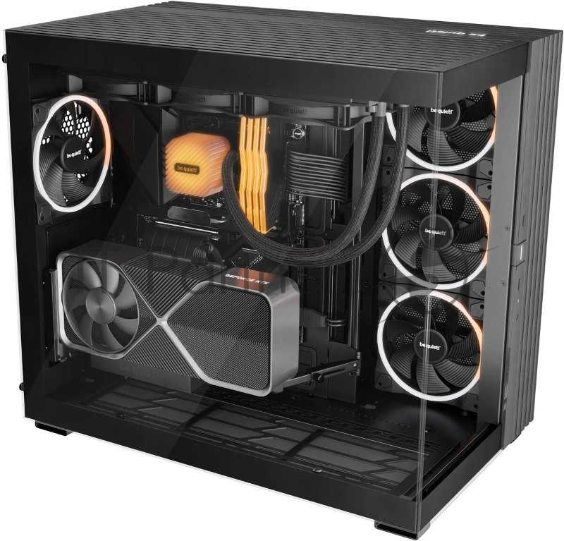 Корпус ПК без блока питания Case be quiet! LIGHT BASE 900 FX, Full-Tower, TG, 4x140mm ARGB, 2xUSB-A 3.2, 1xUSB 3.2 Type-C, XL-ATX, E-ATX, ATX, mATX, mITX Black