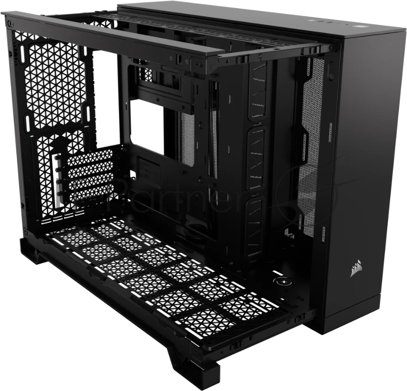 Корпус без блока питания Case Corsair 2500D Airflow, Midi-Tower, TG, no fan, 2xUSB-A 3.2, 1xUSB 3.2 Type-C, mATX, mITX Black