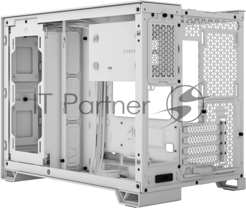 Корпус без блока питания Case Corsair 2500D Airflow, Midi-Tower, TG, no fan, 2xUSB-A 3.2, 1xUSB 3.2 Type-C, mATX, mITX Black