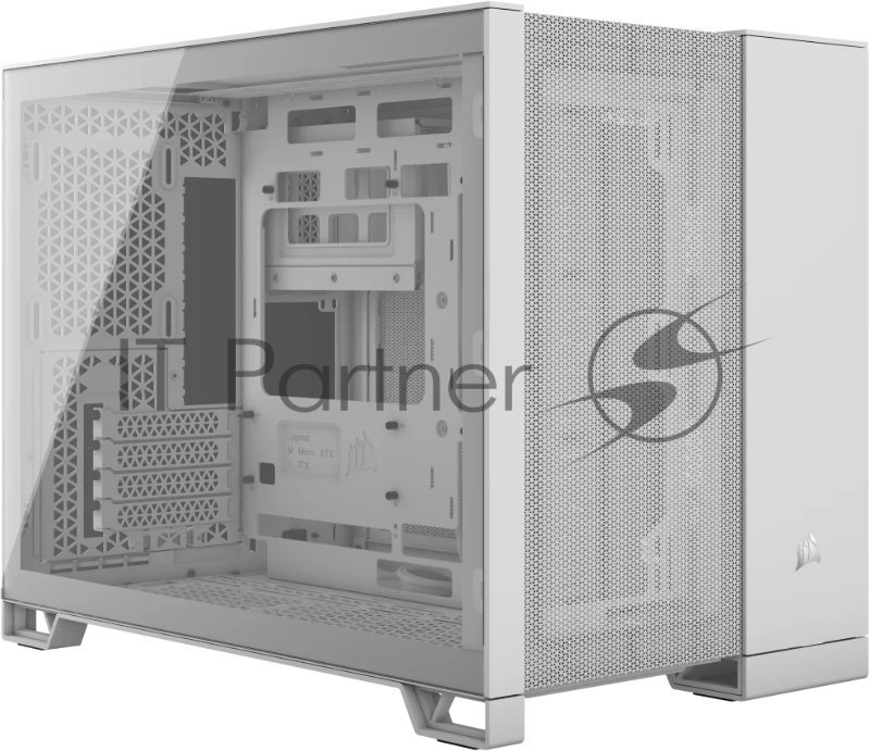 Корпус без блока питания Case Corsair 2500D Airflow, Midi-Tower, TG, no fan, 2xUSB-A 3.2, 1xUSB 3.2 Type-C, mATX, mITX Black