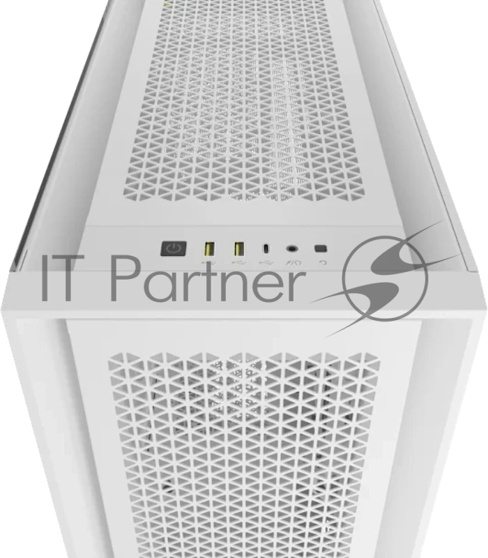 Корпус без блока питания Case Corsair 5000D CORE Airflow, Midi-Tower, TG, no fan, 2xUSB-A 3.2, 1xUSB 3.2 Type-C, E-ATX, ATX, mATX, mITX White