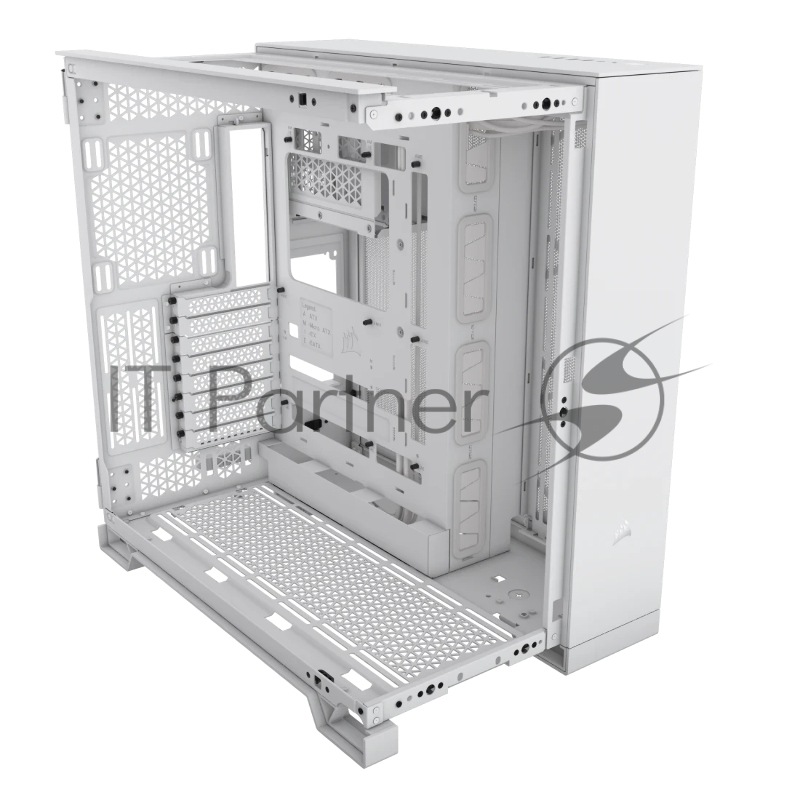 Корпус без блока питания Case Corsair 6500D Airflow, Midi-Tower, TG, no fan, 4xUSB-A 3.2, 1xUSB 3.2 Type-C, E-ATX, ATX, mATX, mITX White