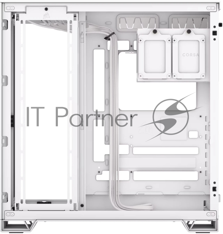 Корпус без блока питания Case Corsair 6500X, Midi-Tower, TG, no fan, 4xUSB-A 3.2, 1xUSB 3.2 Type-C, E-ATX, ATX, mATX, mITX White