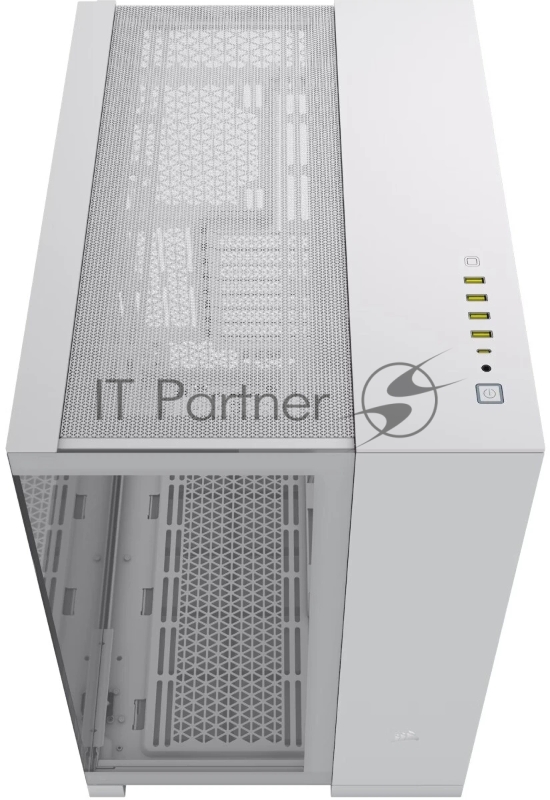 Корпус без блока питания Case Corsair 6500X, Midi-Tower, TG, no fan, 4xUSB-A 3.2, 1xUSB 3.2 Type-C, E-ATX, ATX, mATX, mITX White