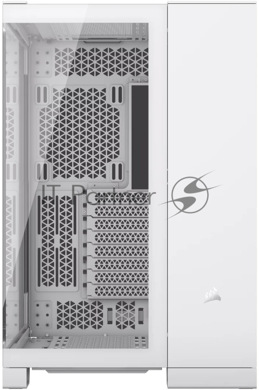 Корпус без блока питания Case Corsair 6500X, Midi-Tower, TG, no fan, 4xUSB-A 3.2, 1xUSB 3.2 Type-C, E-ATX, ATX, mATX, mITX White