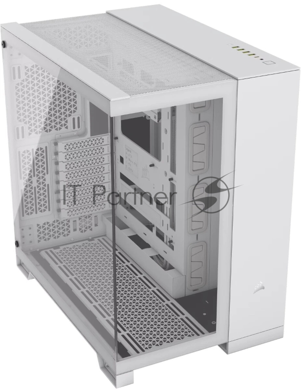 Корпус без блока питания Case Corsair 6500X, Midi-Tower, TG, no fan, 4xUSB-A 3.2, 1xUSB 3.2 Type-C, E-ATX, ATX, mATX, mITX White