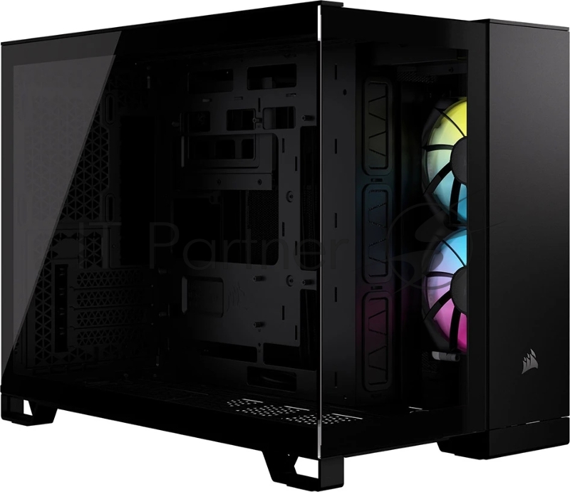 Корпус без блока питания Case Corsair iCUE LINK 2500X RGB, Midi-Tower, TG, 2x120mm RGB, 2xUSB-A 3.2, 1xUSB 3.2 Type-C, mATX, mITX Black