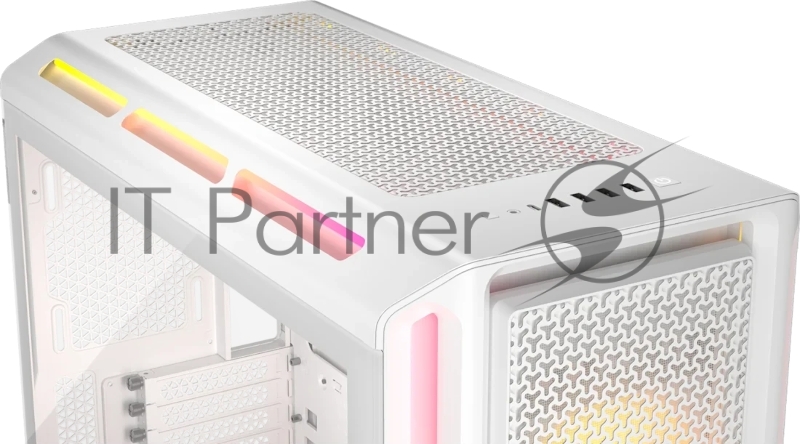 Корпус без блока питания Case Corsair iCUE LINK 5000T LX RGB, Midi-Tower, TG, 3x120mm RGB, 4xUSB-A 3.2, 1xUSB 3.2 Type-C, E-ATX, ATX, mATX, mITX White