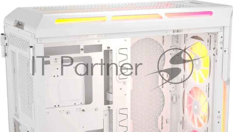 Корпус без блока питания Case Corsair iCUE LINK 5000T LX RGB, Midi-Tower, TG, 3x120mm RGB, 4xUSB-A 3.2, 1xUSB 3.2 Type-C, E-ATX, ATX, mATX, mITX White