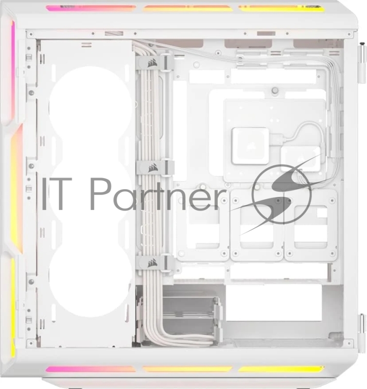 Корпус без блока питания Case Corsair iCUE LINK 5000T LX RGB, Midi-Tower, TG, 3x120mm RGB, 4xUSB-A 3.2, 1xUSB 3.2 Type-C, E-ATX, ATX, mATX, mITX White