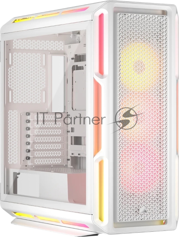 Корпус без блока питания Case Corsair iCUE LINK 5000T LX RGB, Midi-Tower, TG, 3x120mm RGB, 4xUSB-A 3.2, 1xUSB 3.2 Type-C, E-ATX, ATX, mATX, mITX White