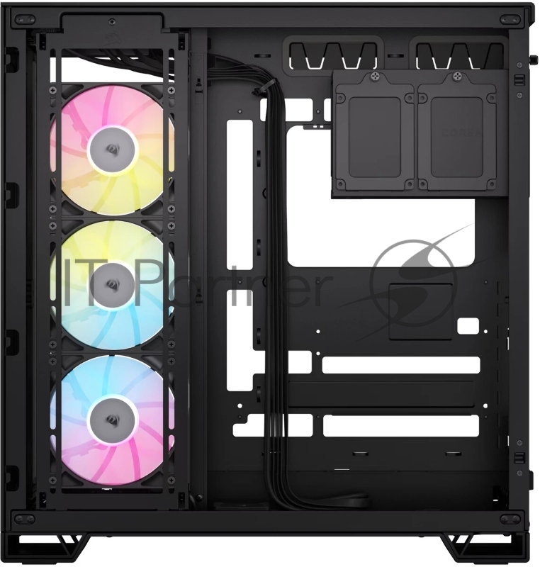 Корпус без блока питания Case Corsair iCUE LINK 6500X RGB, Midi-Tower, TG, 3x120mm RGB, 4xUSB-A 3.2, 1xUSB 3.2 Type-C, E-ATX, ATX, mATX, mITX Black