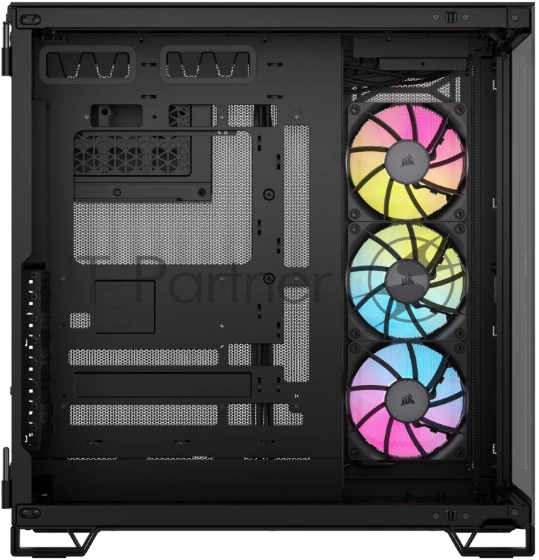 Корпус без блока питания Case Corsair iCUE LINK 6500X RGB, Midi-Tower, TG, 3x120mm RGB, 4xUSB-A 3.2, 1xUSB 3.2 Type-C, E-ATX, ATX, mATX, mITX Black