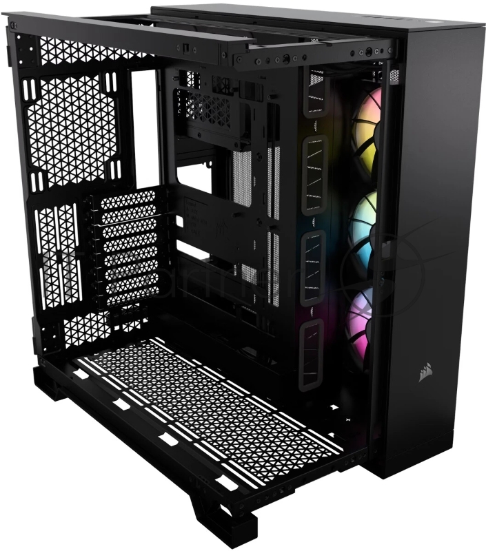 Корпус без блока питания Case Corsair iCUE LINK 6500X RGB, Midi-Tower, TG, 3x120mm RGB, 4xUSB-A 3.2, 1xUSB 3.2 Type-C, E-ATX, ATX, mATX, mITX Black