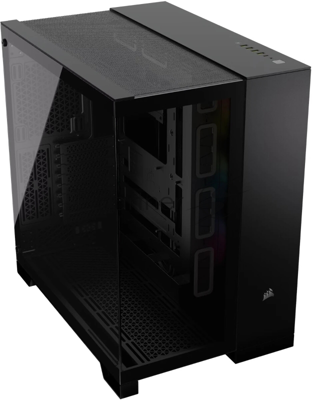 Корпус без блока питания Case Corsair iCUE LINK 6500X RGB, Midi-Tower, TG, 3x120mm RGB, 4xUSB-A 3.2, 1xUSB 3.2 Type-C, E-ATX, ATX, mATX, mITX Black