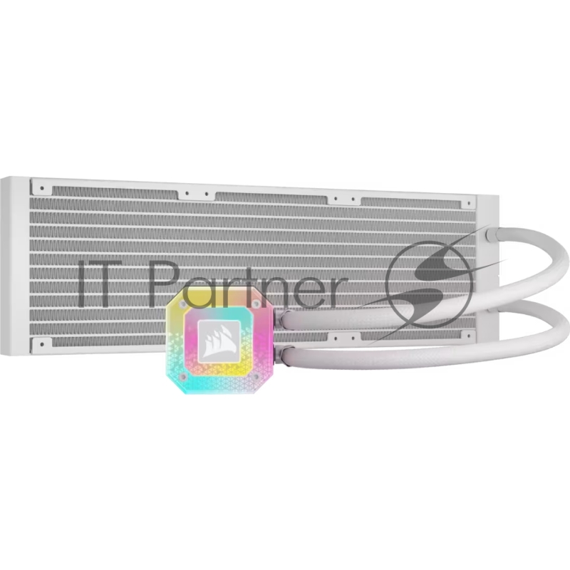 Система жидкостного охлаждения Water Cooling System Corsair iCUE H150i ELITE CAPELLIX XT (360mm, White, RGB/ Fans: 3x120mm, 65.57CFM, 37dBA, 2100RPM/Rad thickness 27mm/ S: 1851, 1700, 1200, 115X, AM5, AM4)