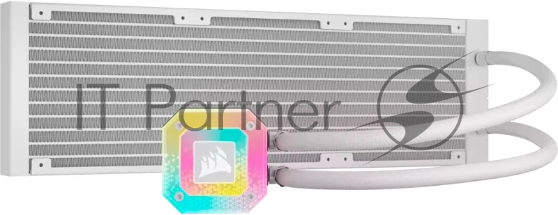 Система жидкостного охлаждения Water Cooling System Corsair iCUE H150i ELITE CAPELLIX XT (360mm, White, RGB/ Fans: 3x120mm, 65.57CFM, 37dBA, 2100RPM/Rad thickness 27mm/ S: 1851, 1700, 1200, 115X, AM5, AM4)