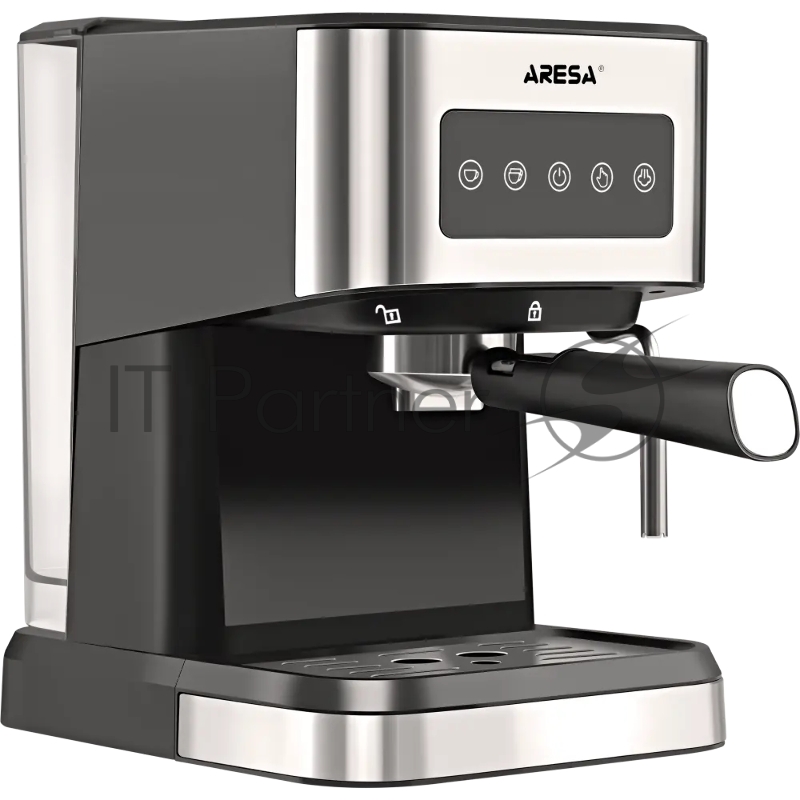 Кофеварка рожковая ARESA AR-1612 чёрный, исп. кофе - молотый, 1,5 л, 1100 Вт, 15 бар