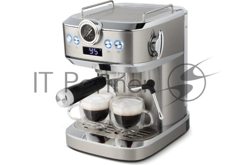 Кофеварка рожковая LEONORD LE-1753 Pro (108136) стальной, исп. кофе - молотый, 1,2 л, 1360 Вт, 20 бар