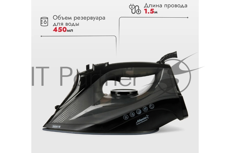 Утюг ATLANTA ATH-5547 black