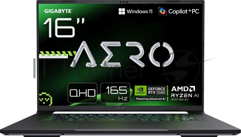Ноутбук Gigabyte AERO X16 1WH AMD Ryzen AI 7 350/32Gb/SSD1Tb/16/IPS/QHD+/16 8Gb/Win11/Lunar White (1WH93KZC64DH)